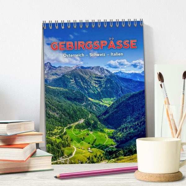 Produktbild: GEBIRGSP&Auml;SSE &Ouml;sterreich - Schweiz - Italien (Tischkalender 2026 DIN A5 hoch), CALVENDO Monatskalender