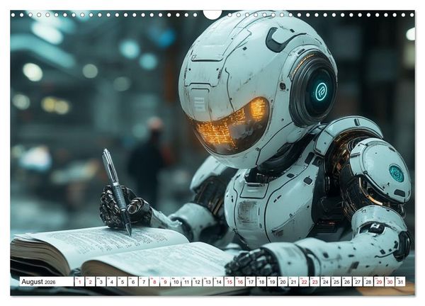 Produktbild: Roboter &ndash; Technik, Poesie und ein Hauch Magie (Wandkalender 2026 DIN A3 quer), CALVENDO Monatskalender