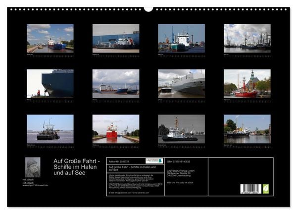 Produktbild: Auf Gro&szlig;e Fahrt - Schiffe im Hafen und auf See (Wandkalender 2026 DIN A2 quer), CALVENDO Monatskalender