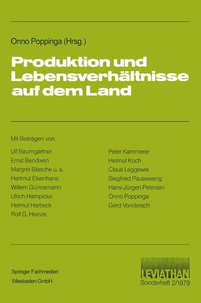 Produktbild: Produktion und Lebensverh&auml;ltnisse auf dem Land