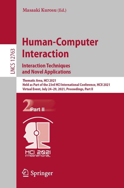 Produktbild: Human-Computer Interaction. Interaction Techniques and Novel Applications