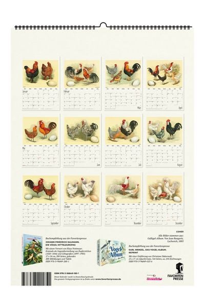 Produktbild: H&uuml;hner. Wandkalender 2027