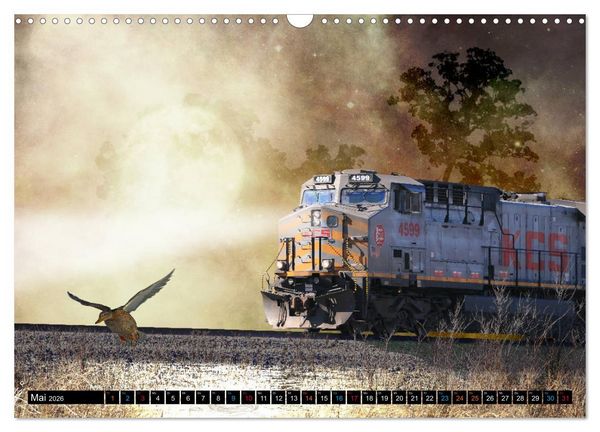 Produktbild: EISENBAHN - Dampf, Diesel und Strom (Wandkalender 2026 DIN A3 quer), CALVENDO Monatskalender