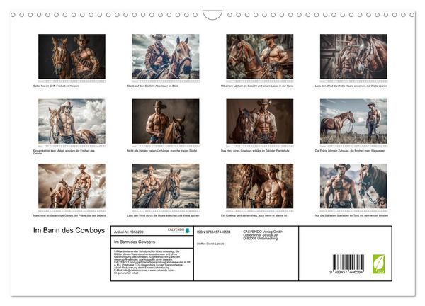 Produktbild: Im Bann des Cowboys (Wandkalender 2026 DIN A3 quer), CALVENDO Monatskalender