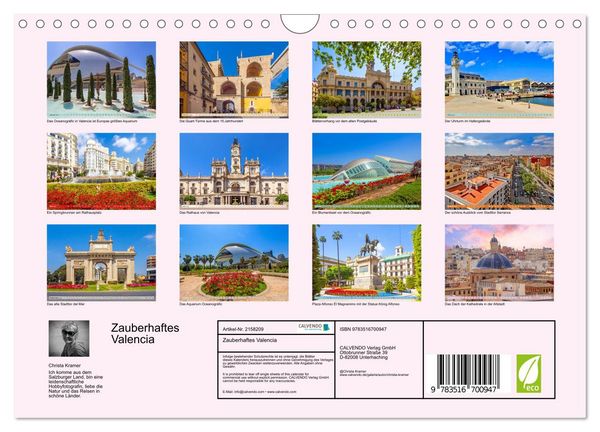 Produktbild: Zauberhaftes Valencia (Wandkalender 2026 DIN A4 quer), CALVENDO Monatskalender