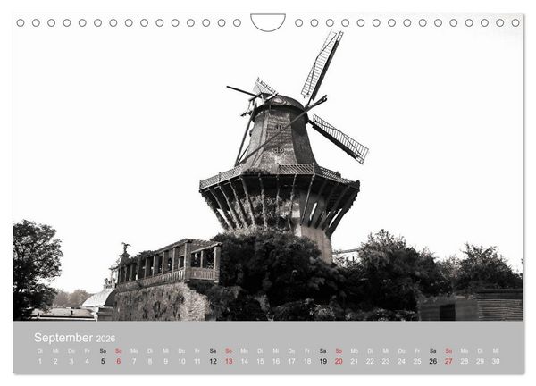 Produktbild: Potsdam schwarz auf wei&szlig; (Wandkalender 2026 DIN A4 quer), CALVENDO Monatskalender
