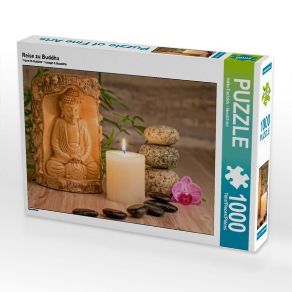 CALVENDO Puzzle Reise zu Buddha | 1000 Teile Lege-Größe 64x48cm Foto-Puzzle für glückliche Stunden