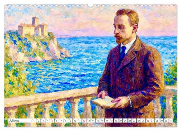 Produktbild: Rainer Maria Rilke. Sein Leben, seine Werke (hochwertiger Premium Wandkalender 2026 DIN A2 quer), Kunstdruck in Hochglanz