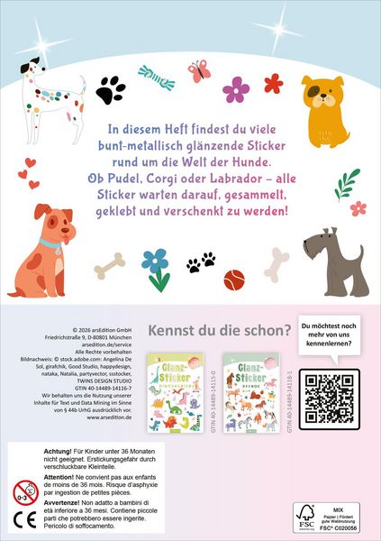 Produktbild: Glanz-Sticker &ndash; Hunde