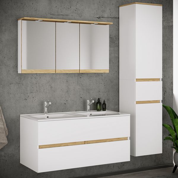 Produktbild: 4-tlg. Badm&ouml;bel-Set mit Waschbecken Cosila-I 111cm