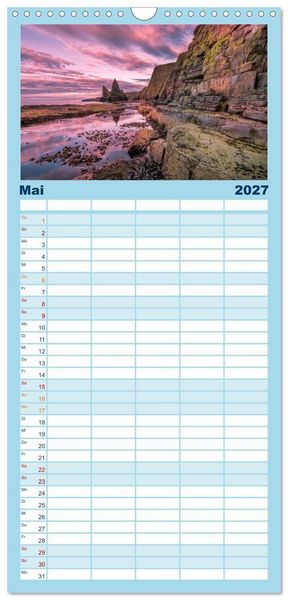Produktbild: Familienplaner 2027 - Kraftplatz Wilde K&uuml;sten mit 5 Spalten (Wandkalender, 21 x 45 cm) CALVENDO