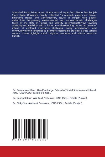 Produktbild: Emerging Trends and Contemporary Issues in Punjab