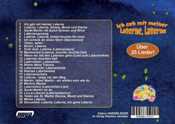 Produktbild: Ich geh mit meiner Laterne, Laterne - Das Liederbuch