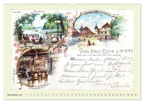 Produktbild: Gru&szlig; aus Eutin (hochwertiger Premium Wandkalender 2026 DIN A2 quer), Kunstdruck in Hochglanz