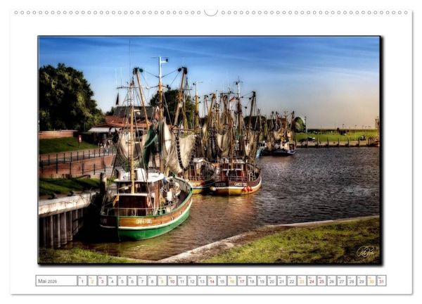 Produktbild: Ostfriesland - der alte Hafen Greetsiel (hochwertiger Premium Wandkalender 2026 DIN A2 quer), Kunstdruck in Hochglanz