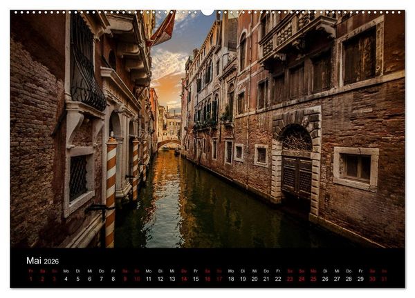 Produktbild: Momenti di Venezia - Venezianische Momente (Wandkalender 2026 DIN A2 quer), CALVENDO Monatskalender