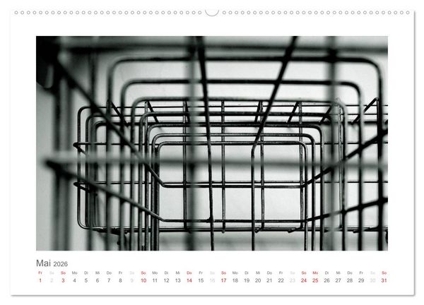 Produktbild: einfach schwarz-wei&szlig; (Wandkalender 2026 DIN A2 quer), CALVENDO Monatskalender