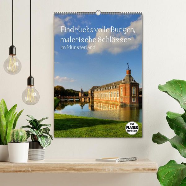 Produktbild: Eindrucksvolle Burgen, malerische Schl&ouml;sser im M&uuml;nsterland (Wandkalender 2026 DIN A2 hoch), CALVENDO Monatskalender