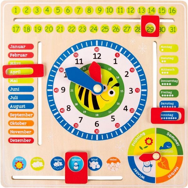 Produktbild: Lerntafel Datum, Uhr- & Jahreszeiten DE