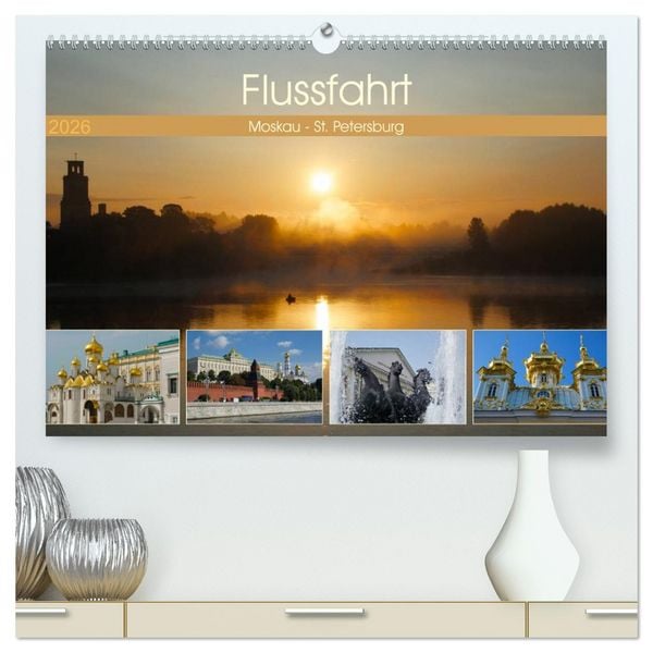 Produktbild: Flussfahrt Moskau - St. Petersburg (hochwertiger Premium Wandkalender 2026 DIN A2 quer), Kunstdruck in Hochglanz