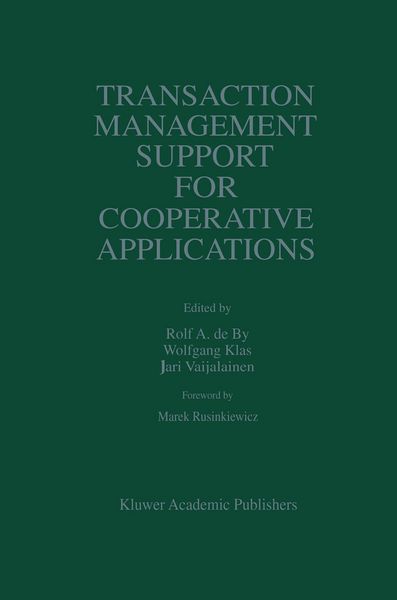 Produktbild: Transaction Management Support for Cooperative Applications
