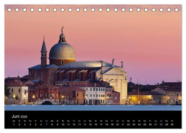 Produktbild: Venedig bei Nacht 2026 (Tischkalender 2026 DIN A5 quer), CALVENDO Monatskalender