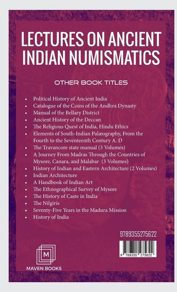 Produktbild: Lectures On Ancient Indian Numismatics