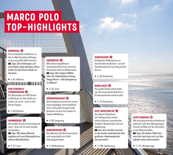 Produktbild: MARCO POLO Reisef&uuml;hrer Ostfriesische Inseln, Baltrum, Borkum, Juist, Langeoog, Norderney, Spiekeroog, Wangerooge