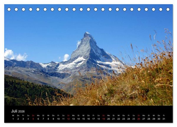 Produktbild: Faszination Matterhorn (Tischkalender 2026 DIN A5 quer), CALVENDO Monatskalender