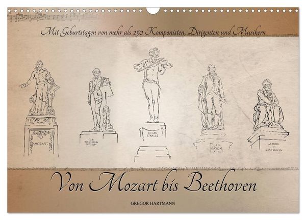 Produktbild: Von Mozart bis Beethoven (Wandkalender 2027 DIN A3 quer), CALVENDO Monatskalender