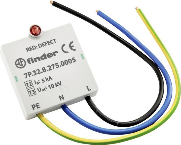 Produktbild: Finder 7P.32.8.275.0005 7P.32.8.275.0005 &Uuml;berspannungsschutz-Ableiter &Uuml;berspannungsschutz f&uuml;r: Verteilerschrank 1 St.
