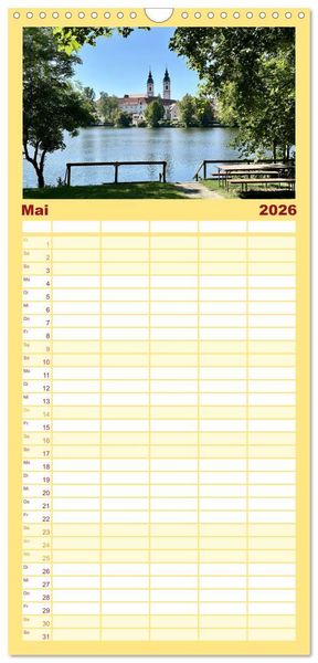 Produktbild: Familienplaner 2026 - S&uuml;ddeutschland im Fokus mit 5 Spalten (Wandkalender, 21 x 45 cm) CALVENDO