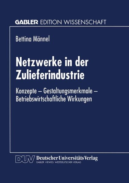 Produktbild: Netzwerke in der Zulieferindustrie