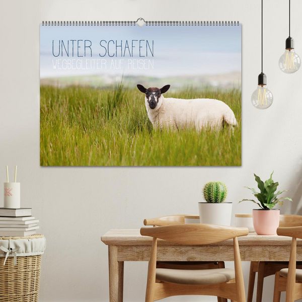 Produktbild: Unter Schafen - Wegbegleiter auf Reisen (Wandkalender 2026 DIN A2 quer), CALVENDO Monatskalender