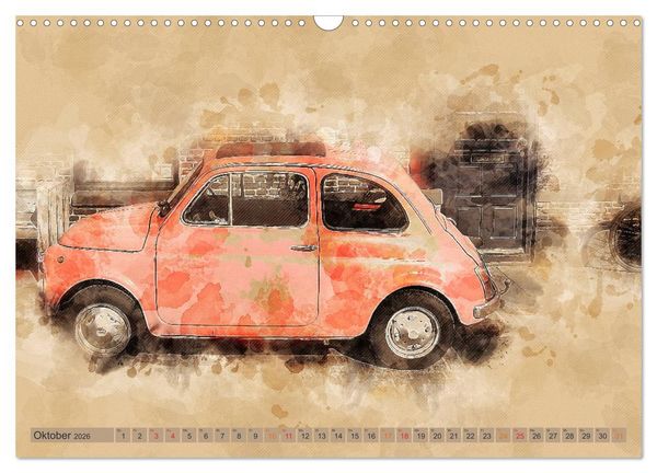 Produktbild: Kult-Autos, Nuova 500 (Wandkalender 2026 DIN A3 quer), CALVENDO Monatskalender