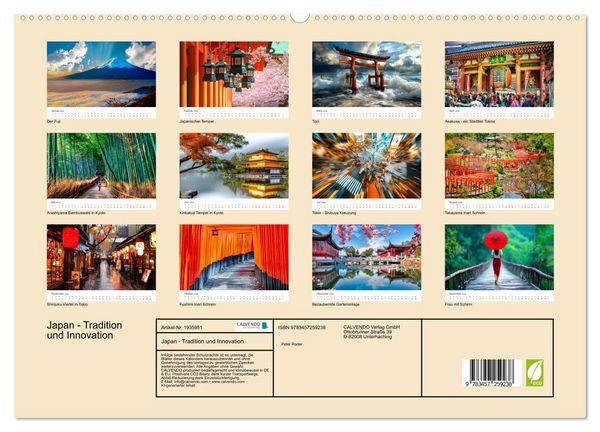 Produktbild: Japan - Tradition und Innovation (hochwertiger Premium Wandkalender 2026 DIN A2 quer), Kunstdruck in Hochglanz