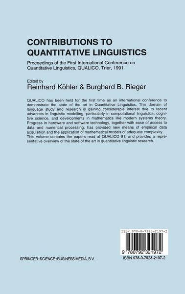 Produktbild: Contributions to Quantitative Linguistics