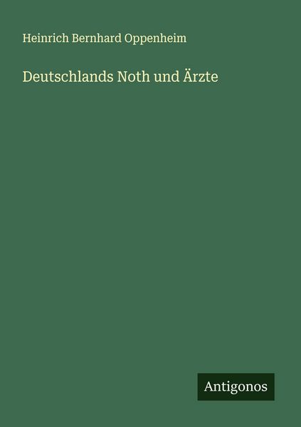 Produktbild: Deutschlands Noth und &Auml;rzte
