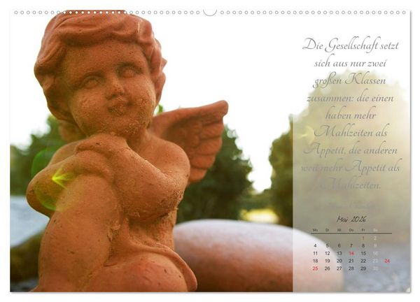 Produktbild: Engel - Tr&auml;ume und Zitate (hochwertiger Premium Wandkalender 2026 DIN A2 quer), Kunstdruck in Hochglanz