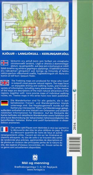 Produktbild: Island Serkort 03 Kj&ouml;lur - Langj&ouml;kull - Kerlingarfj&ouml;ll 1 : 100 000 / 1 : 50 000