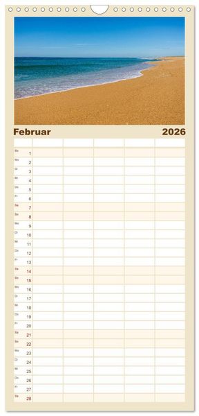 Produktbild: Familienplaner 2026 - Die Bretagne - Traumpfade mit 5 Spalten (Wandkalender, 21 x 45 cm) CALVENDO