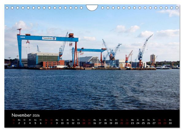 Produktbild: Kiel - Stadt an der F&ouml;rde (Wandkalender 2026 DIN A4 quer), CALVENDO Monatskalender