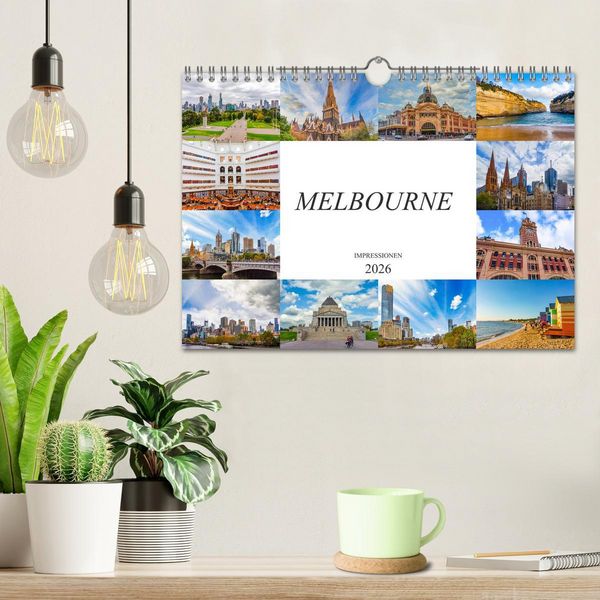 Produktbild: Melbourne Impressionen (Wandkalender 2026 DIN A4 quer), CALVENDO Monatskalender