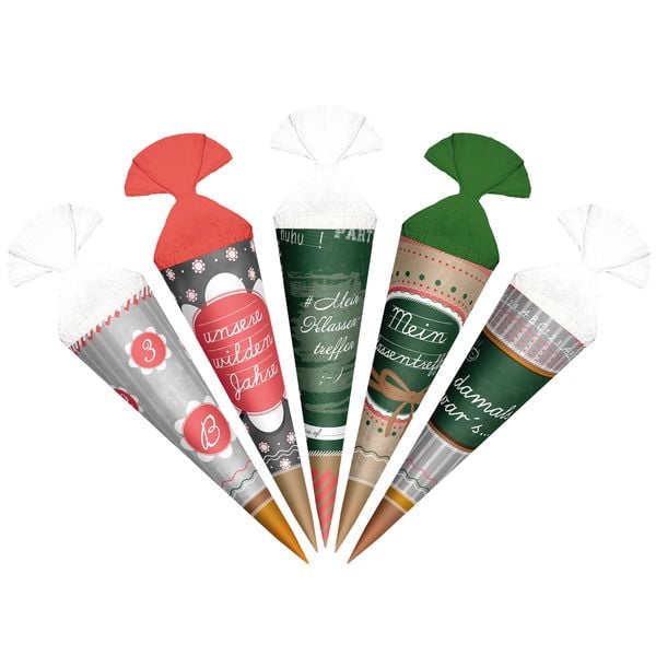 Produktbild: Geschenk-Schult&uuml;ten, 5er Sort. "Zum Klassentreffen"