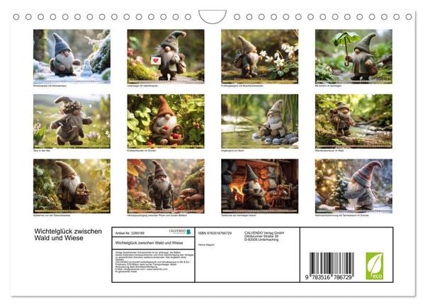 Produktbild: Wichtelgl&uuml;ck zwischen Wald und Wiese (Wandkalender 2027 DIN A4 quer), CALVENDO Monatskalender