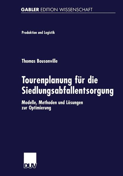 Produktbild: Tourenplanung f&uuml;r die Siedlungsabfallentsorgung