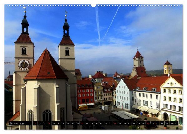 Produktbild: REGENSBURG - urbanes Leben (hochwertiger Premium Wandkalender 2026 DIN A2 quer), Kunstdruck in Hochglanz