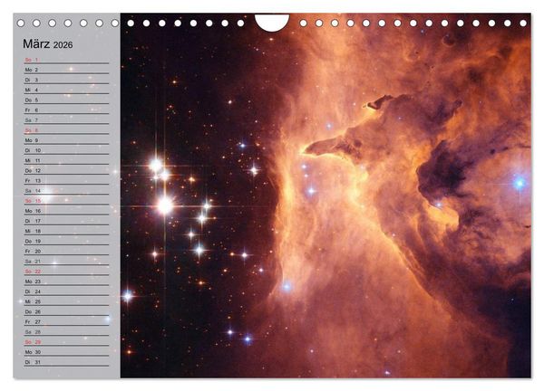Produktbild: Der Weltraum. Spektakul&auml;re Gasnebel und Galaxien (Wandkalender 2026 DIN A4 quer), CALVENDO Monatskalender