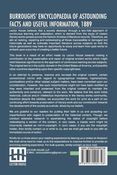 Produktbild: Burroughs' Encyclopaedia Of Astounding Facts And Useful Information, 1889