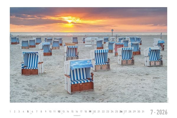 Produktbild: Seeblick 2026 - Bildkalender quer 49,5x33 cm - Sea View - die schönsten Strandbilder - Landschaftskalender - Wandkalender - Wandplaner